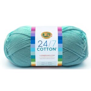 Lion Brand 24/7 cotton 102 Aqua