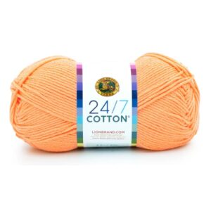 Lion Brand 24/7 cotton 132 Creamsicle