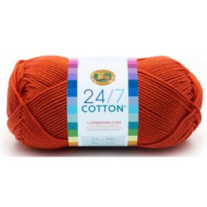 Lion Brand 24/7 cotton 133 Tangerine
