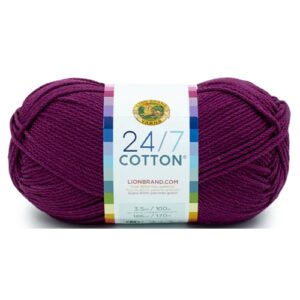 Lion Brand 24/7 cotton 146 Beets